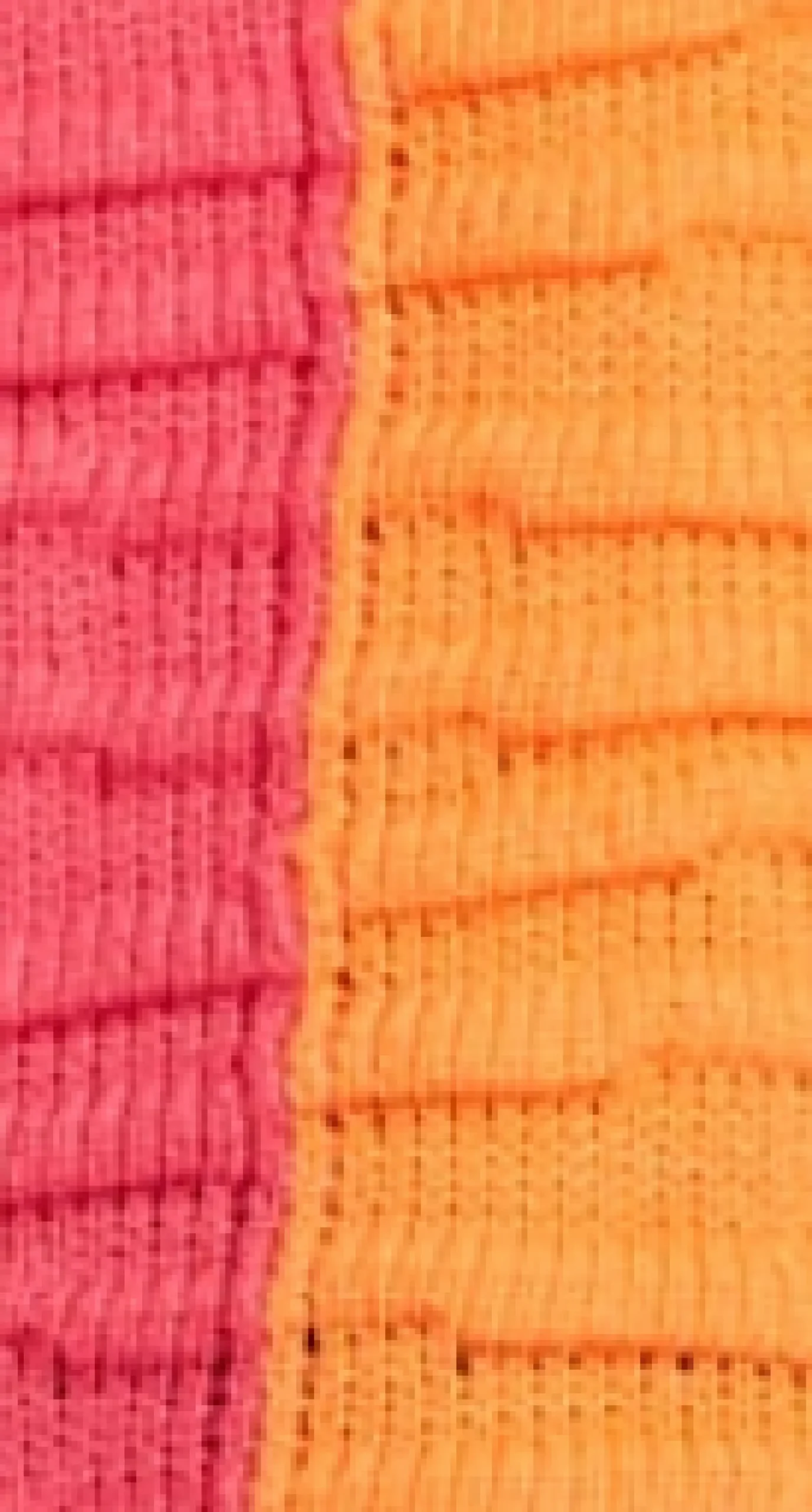 Women's Jumper with Long Sleeves in Vibrant Orange and Pink - Liquorish Colour Block Design for Comfort and Style