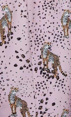 Women's Lilac Animal Print Blazer with Padded Shoulders - Tailored Fit, by Liquorish
