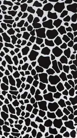Women's Maxi Dress in Black and White Giraffe Print with Sleeveless Cut-Out Details, Side Slit - Liquorish