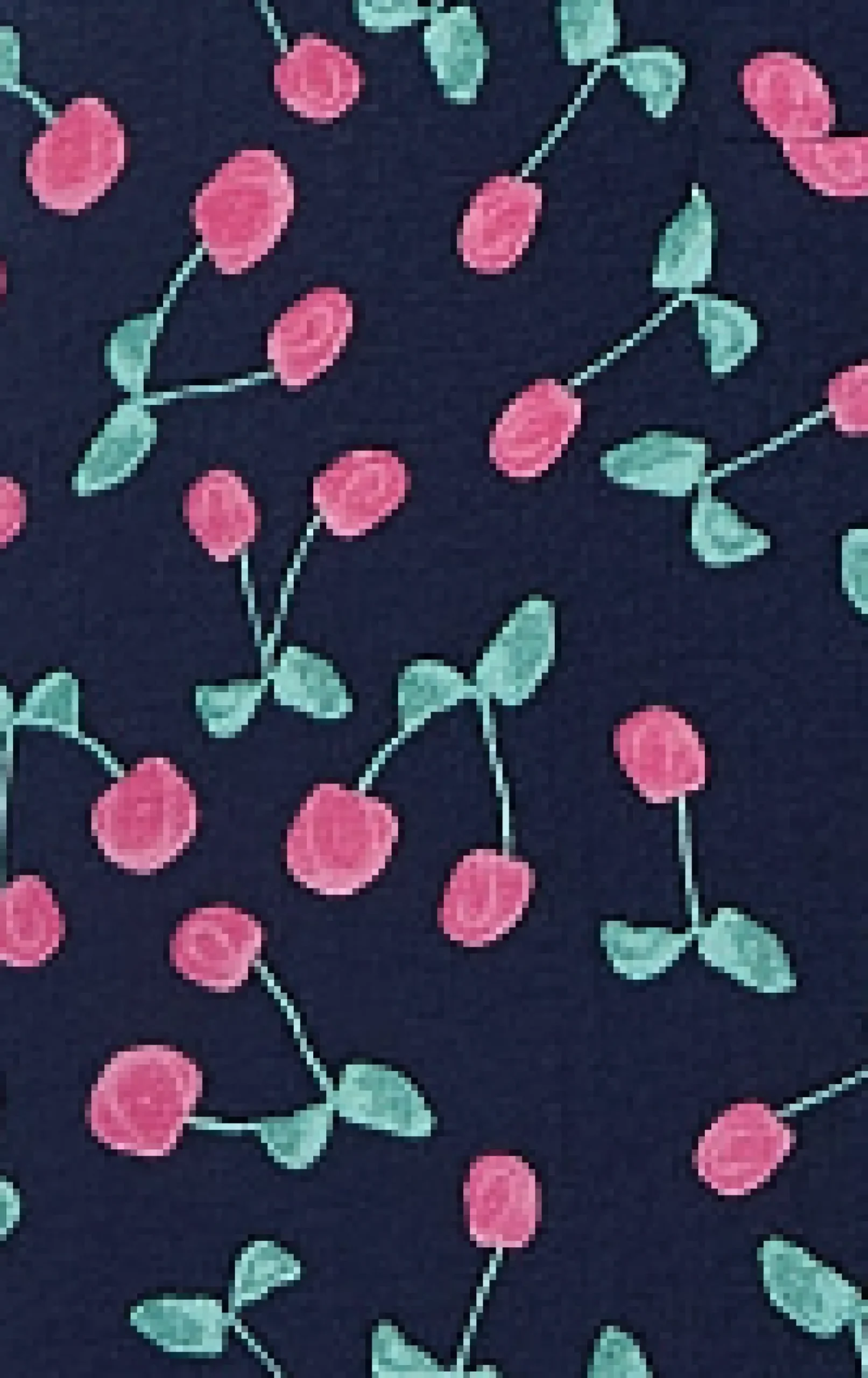 Women's Maxi Dress in Navy with Sleeveless Oversized Fit and Cherry Print - Liquorish