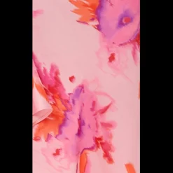 Women's Maxi Dress in Pink with Cowl Neck, Floral Print, Lace Detail, Front Slit, and Regular Fit by Liquorish