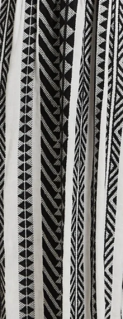 Women's Maxi Dress in White and Black with Sleeveless Design - Liquorish