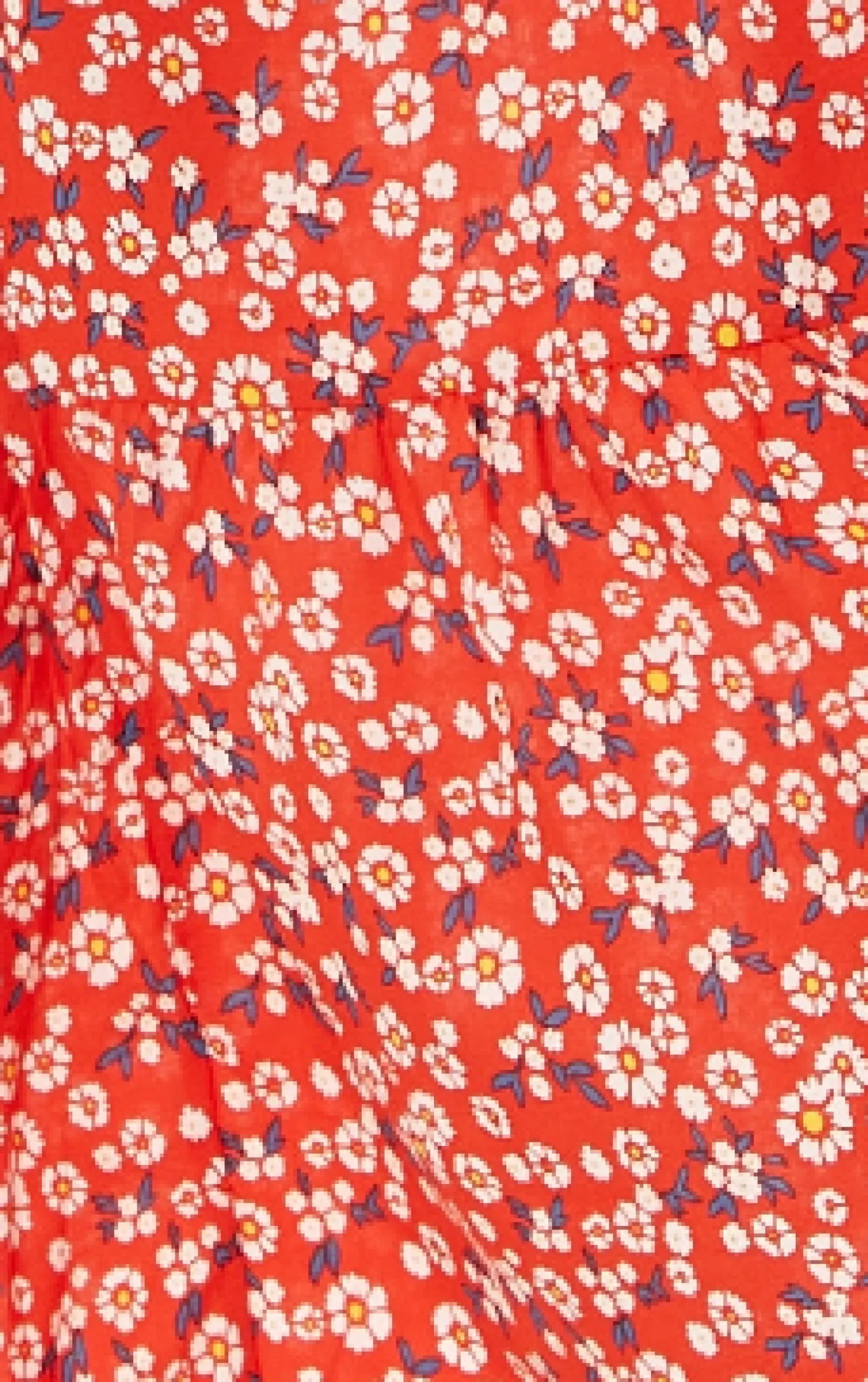 Women’s Maxi Dress, Red Floral Print, Sleeveless Smock Design, Elegant Summer Flow
