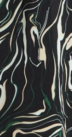 Women’s Maxi Dress with Kimono Sleeves in Black - Flattering Wrap Design and Unique Scribble Print by Liquorish