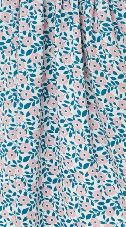 Women's Maxi Dress with Short Sleeves, Floral Print, Oversized Fit in Vibrant Colors - Liquorish