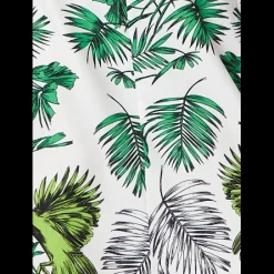 Women's Midi Dress in Floral and Bird Print with V Neck and Tie Waist, Regular Fit, Short Sleeves - Liquorish