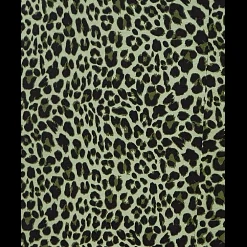 Women's Midi Dress in Khaki Animal Print with Short Sleeves and Front Slit - Liquorish