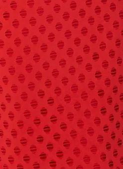 Women's Midi Dress in Red with High Neck, Short Sleeves, and Open Back Detail - Liquorish