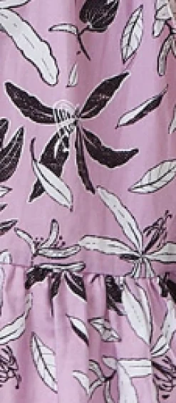 Women's Midi Dress with Balloon Sleeves in Lilac - Floral Print Button Up Style by Liquorish