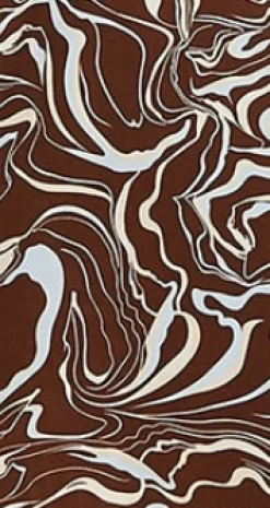 Women’s Midi Dress with Long Sleeves in Brown - Stylish Scribble Print by Liquorish