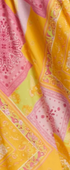 Women's Midi Dress with Open Back and Sleeveless Design in Yellow and Pink - Perfect Summer Style by Liquorish