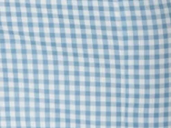 Women's Midi Dress with Short Sleeves and Cut Out Front in Blue and White - Liquorish