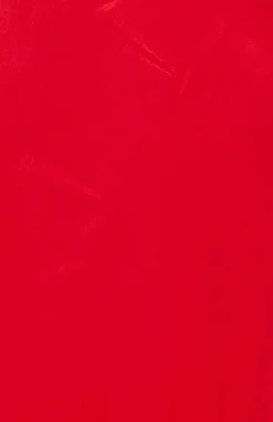 Women's Midi Length Red Satin Bias Cut Skirt with Elasticated Waist – Regular Fit, 100% Viscose, Liquorish