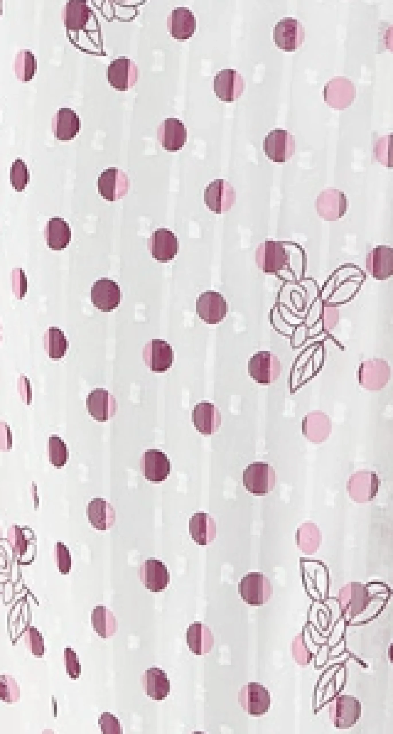 Women’s Midi Wrap Dress in White with Pink Floral & Polka Dots, V Neck, Kimono Sleeves - Liquorish