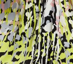 Women's Midi Wrap Dress in Vibrant Multicolour Abstract Print with Short Sleeves - Liquorish
