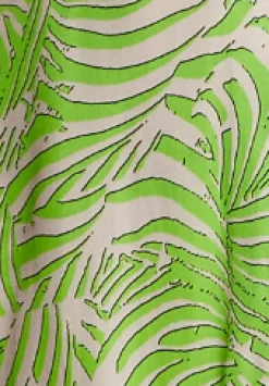 Women's Midi Wrap Dress in Tropical Print with Short Sleeves - V Neck, Regular Fit, Perfect for Summer by Liquorish