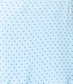 Women's Mini Dress in Blue with Polka Dot Print and Frill Detail