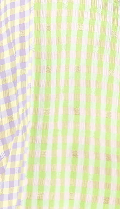 Women's Mini Dress in Green Check with Long Sleeves and Collar - Stylish Elegance by Liquorish