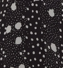 Women's Mini Dress, Long Sleeve, Polka Dot Print, Chiffon Fabric, Relaxed Fit, Playful Charm