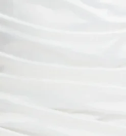 Women's Mini Dress with Asymmetric One Shoulder and Feather Detail in White - Liquorish