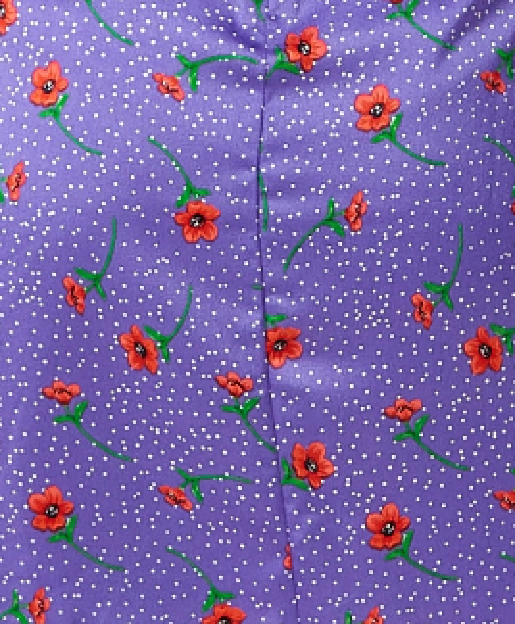 Women's Mini Dress with Knot Front, Floral Print, Short Sleeves, Perfect Fit in Purple - Liquorish