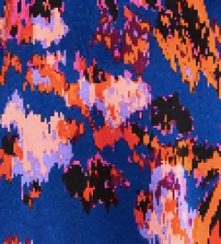 Women's Mini Dress with Long Sleeves in Navy Featuring Abstract Print Wrap Style by Liquorish