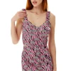 Women's Mixed Animal Print Crop Top in Purple - Co-ord set option, summer-ready, regular fit, stylish design.