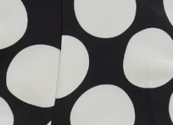 Women's Oversized Black & White Polka Dot Wide Leg Trousers with Regular Fit and Comfortable Stretch