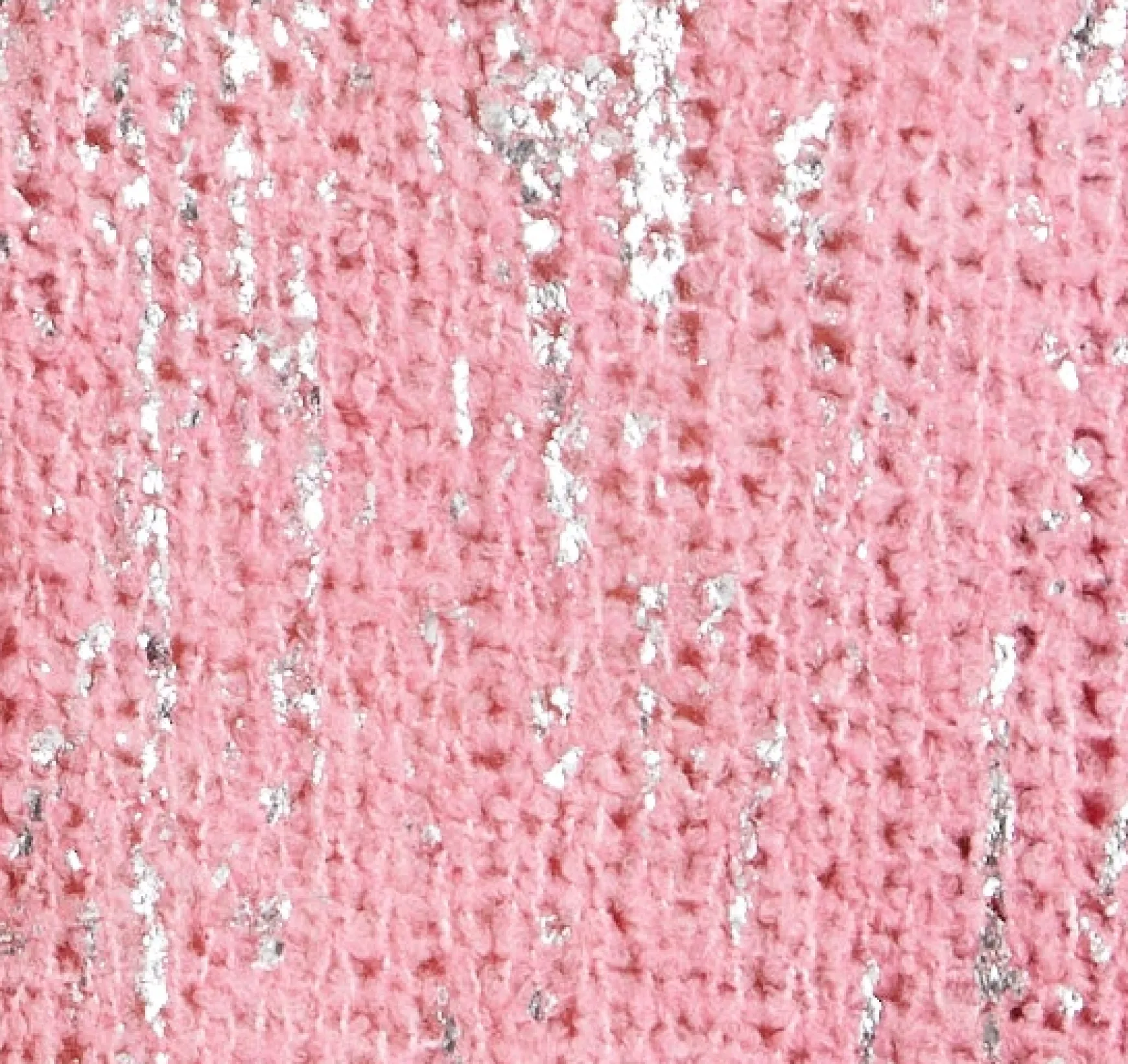 Women's Pink Loose Knit Jumper with Wide Sleeves and Metallic Detail