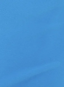 Women's Plain Blue Skinny Ankle Length Trousers with Zip Closure - Liquorish
