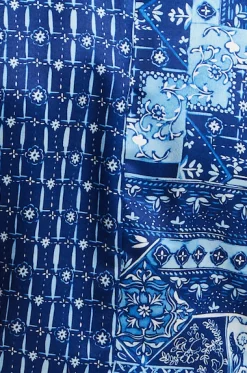 Women's Scarf Print Angel Sleeve Wrap Top with Tie Detail, Regular Fit and Elegant Design