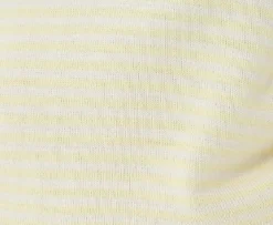 Women's Top in Yellow and White Stripes with Long Sleeves and Tie Details for Effortless Style