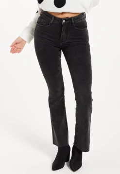 Women's Trousers: High-Waisted Black Jeans with Flattering Fit, Versatile Style, and Comfort - Liquorish