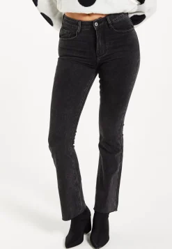 Women's Trousers: High-Waisted Black Jeans with Flattering Fit, Versatile Style, and Comfort - Liquorish