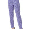 Women's Trousers in Purple with All Over Stroke Print, Tailored Fit, Straight Leg - Liquorish