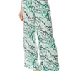 Women’s Trousers in White with Abstract Print, High Rise, Wide Legs, Front Pockets, Regular Fit - Liquorish